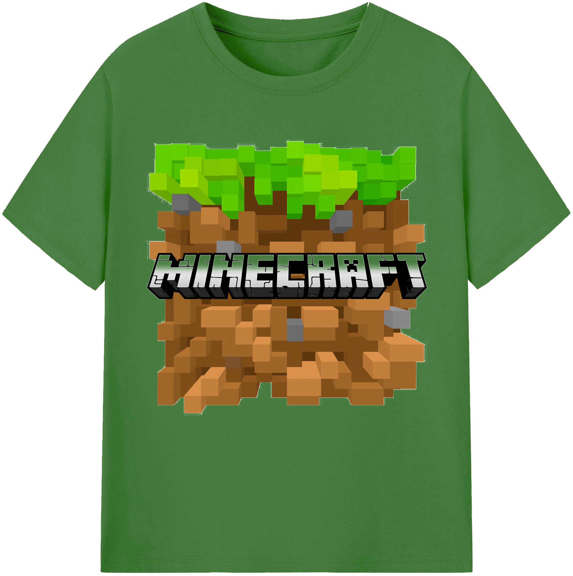 （画像用） マインクラフト ブロックの世界 Minecraft MC Block world レディースカジュアルプリントTシャツ（綿100％）